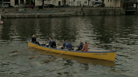 Rowing boat turning Vídeo Stock 41445393