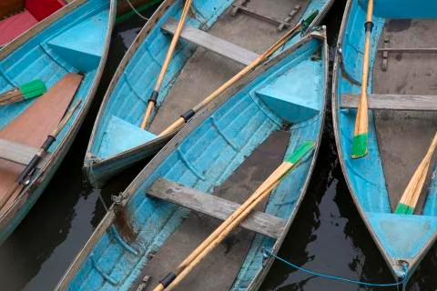 Rowing Boats for Hire, Oxford Stock Photos