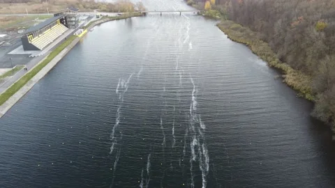 Rowing canal Stock Footage 165005110