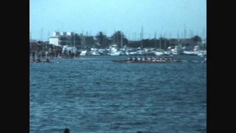 Rowing Competition 1978 Stock Footage 274456487