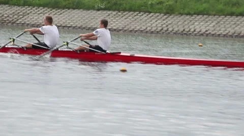 Rowing competitions Stock Footage 45286526