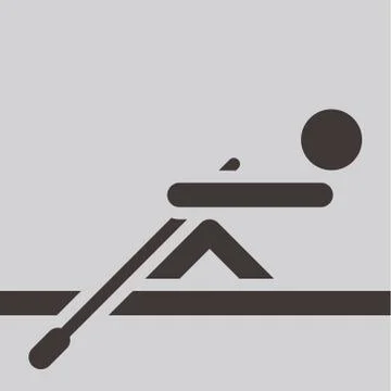 Rowing icon Stock Illustration