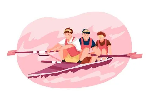 Rowing 库存插图