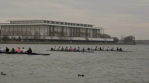 Rowing by Kennedy Center Stock Footage 85672880