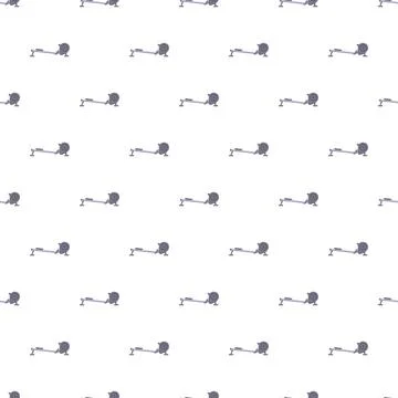 Rowing machine equipment seamless pattern on white background Stock Illustration