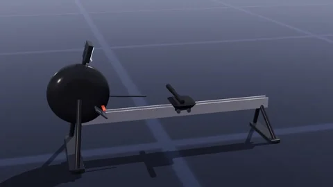 Rowing machine fitness 3d loop 3D animation seamless loop 스톡 동영상 341779703