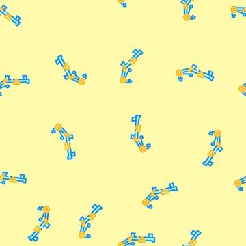 Rowing machine fitness tool vector seamless pattern Illustration