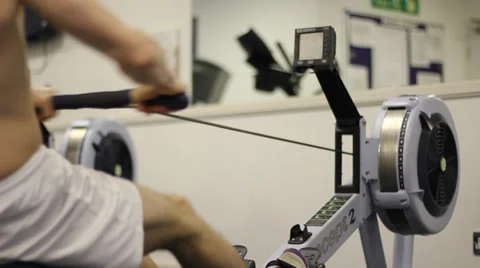 Rowing Machine Stock Footage