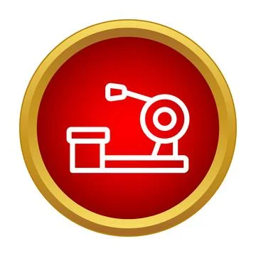 Rowing machine icon for gym training and fitness Stock Illustration