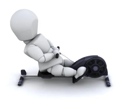 Rowing machine Stock Illustration