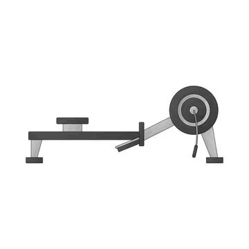 Rowing machine illustration Stock Illustration