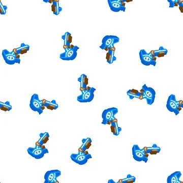 Rowing machine isometric icon seamless pattern Stock Illustration