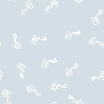 Rowing machine line vector seamless pattern Stock Illustration