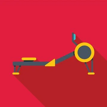 Rowing machine providing full body workout at home gym Stock Illustration