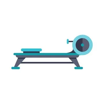 Rowing machine providing great cardio workout at home Stock Illustration