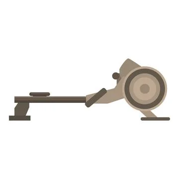 Rowing machine providing indoor exercise training session Stock Illustration