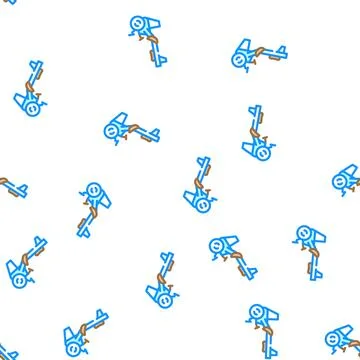 Rowing machine vector seamless pattern Stock Illustration