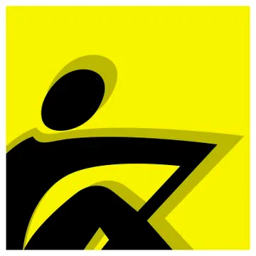 Rowing pictogram Stock Illustration