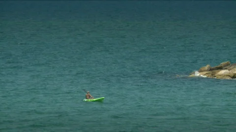 Rowing in the sea 2 Video stock 705057