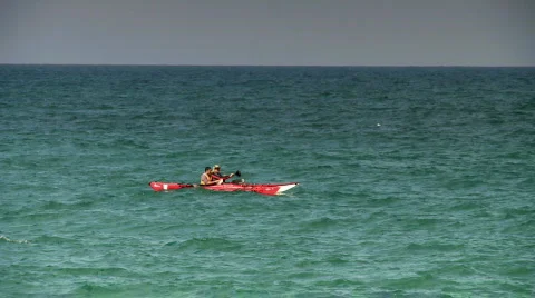Rowing in the sea 3 Video stock 711501