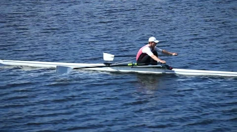 Rowing slow motion Stock Footage 42332859