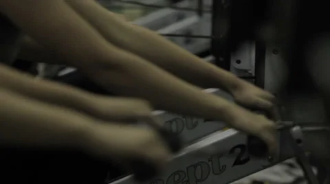 Rowing team close up Stock Footage 49491608