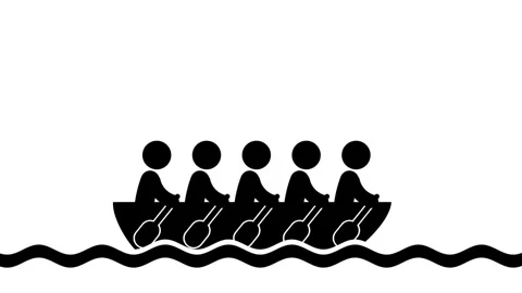 Rowing as a Team Stock Footage 335671552