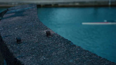 Rowing team training on the river followed by a motorboat Stock Footage 331687996