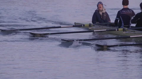 Rowing Training Session - Slow Motion Stock Footage 47587175