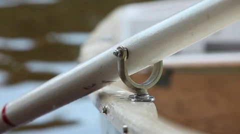 Rowlock and paddle close to  loop ready File Stock Footage 56035975