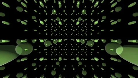 Rows of 3D Green Balls Pulsating Loop Stock Footage 83865704