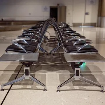 Rows Of Airport Seating Stock Photos