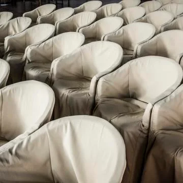 Rows of aligned armchairs Stock Photos