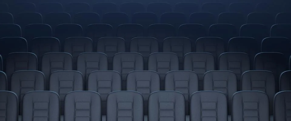 Rows of armchairs in an empty auditorium. 스톡 사진