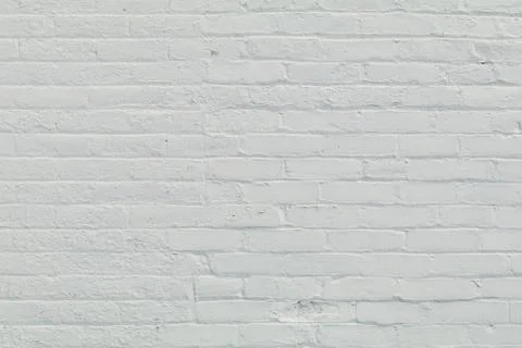 Rows of brick painted white as a background Stock Photos