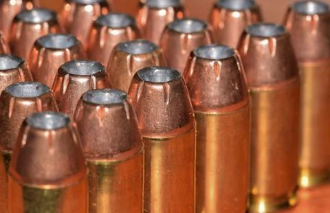 Rows of bullets. Stock Photos