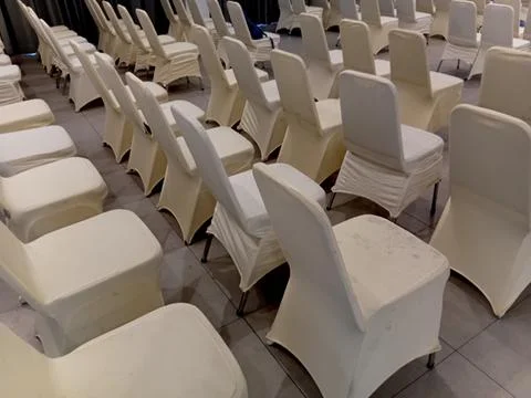 Rows of Chairs in an Empty Auditorium Stock Photos