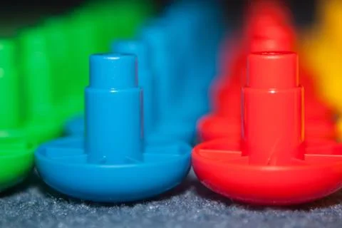 Rows of children's blocks Stock Photos