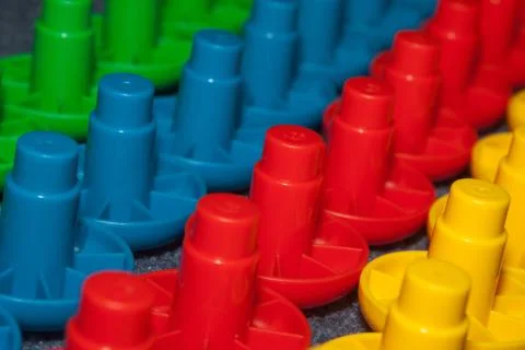Rows of children's blocks Stock Photos