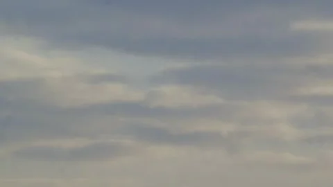 Rows of clouds on sky at dusk, Calm and steady Stock Footage 295924498