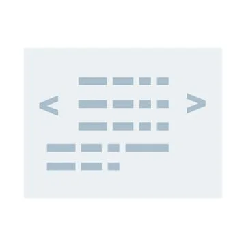Rows of code in a development environment flat icon vector isolated. 스톡 일러스트