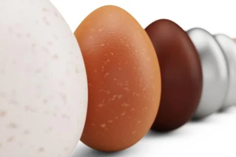 Rows of colorful eggs. Background of eggs. Concept happy easter. Eggs as a イラスト素材