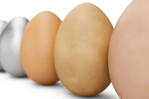 Rows of colorful eggs. Background of eggs. Concept happy easter. Eggs as a Stock-Illustration
