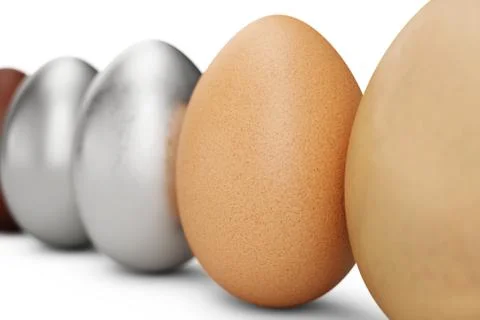 Rows of colorful eggs. Background of eggs. Concept happy easter. Eggs as a Stock Illustration