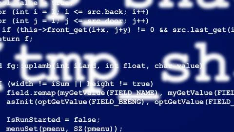 Rows of computer code disappearing in distance Stock-Illustration