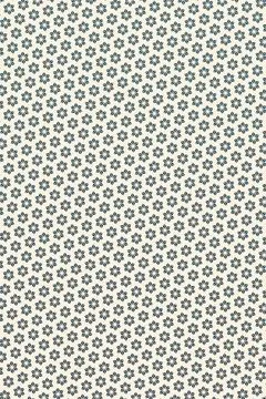 Rows of delicate navy floral rosettes repeat across an ivory backdrop, deli.. Stock Illustration
