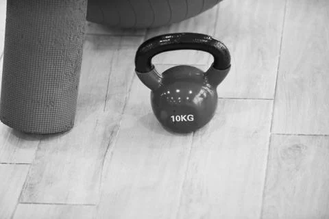 Rows of dumbbells in the gym Stock Photos