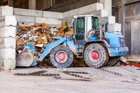 Rows of empty garbage tips Stock Photos