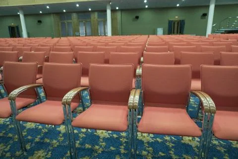 Rows of empty seats Stock Photos