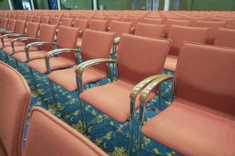 Rows of empty seats Stock Photos